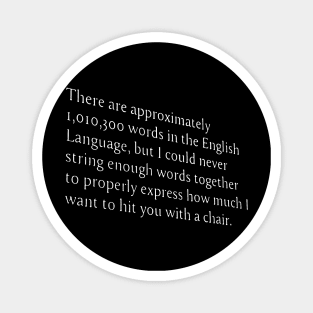 too many words in english language Magnet